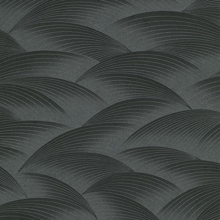 Erismann Fashion For Walls 4 10372-15 black geometric embossed wallpaper sample