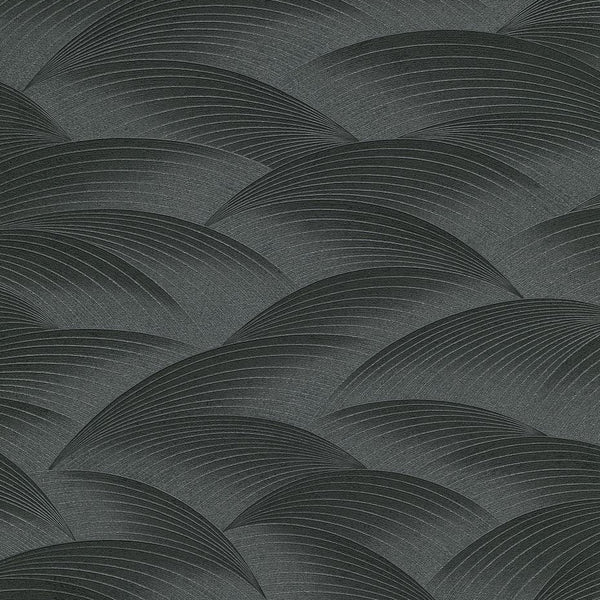 Erismann Fashion For Walls 4 10372-15 black geometric embossed wallpaper sample