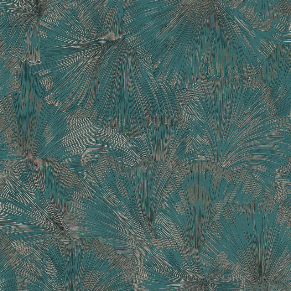 Erismann Fashion For Walls 4 10373-19 green ginkgo-leaf botanical wallpaper