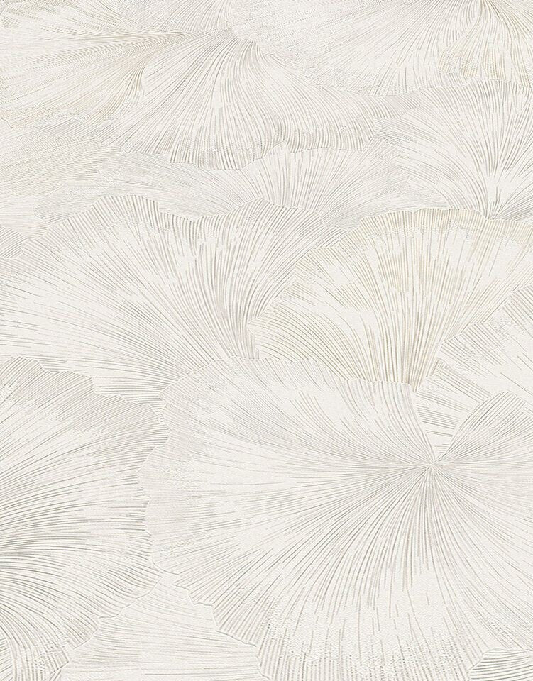 Erismann Fashion For Walls 4 10373-26 wallpaper close-up of delicate fan-leaf pattern, minimal and serene.