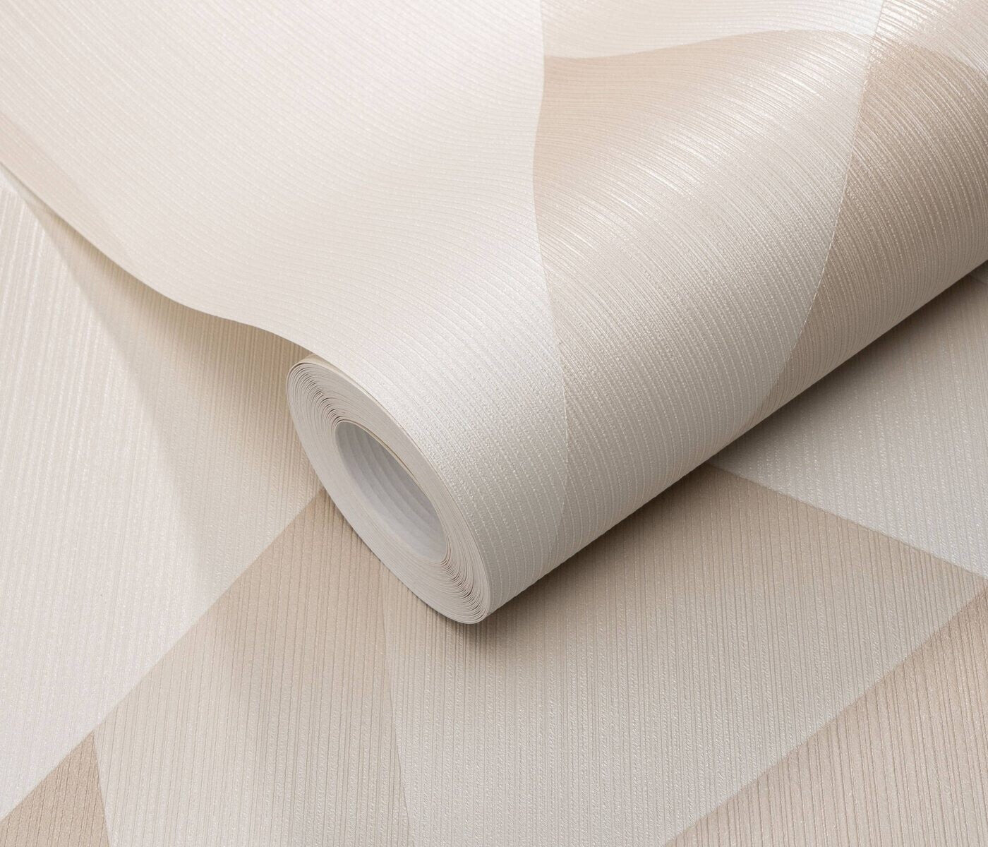 Erismann Fashion For Walls 4 10374-02 wallpaper close-up of rolled sheet with subtle textured stripes and soft geometric pattern.