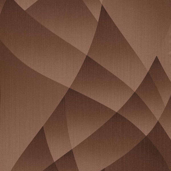 Erismann Fashion For Walls 4 10374-48 brown abstract geometric wallpaper with layered curves and a subtle fabric-effect texture.