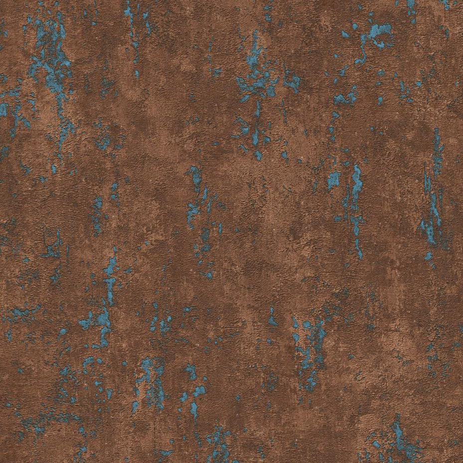 Erismann Fashion For Walls 4 10375-19 brown concrete-effect wallpaper with teal patina