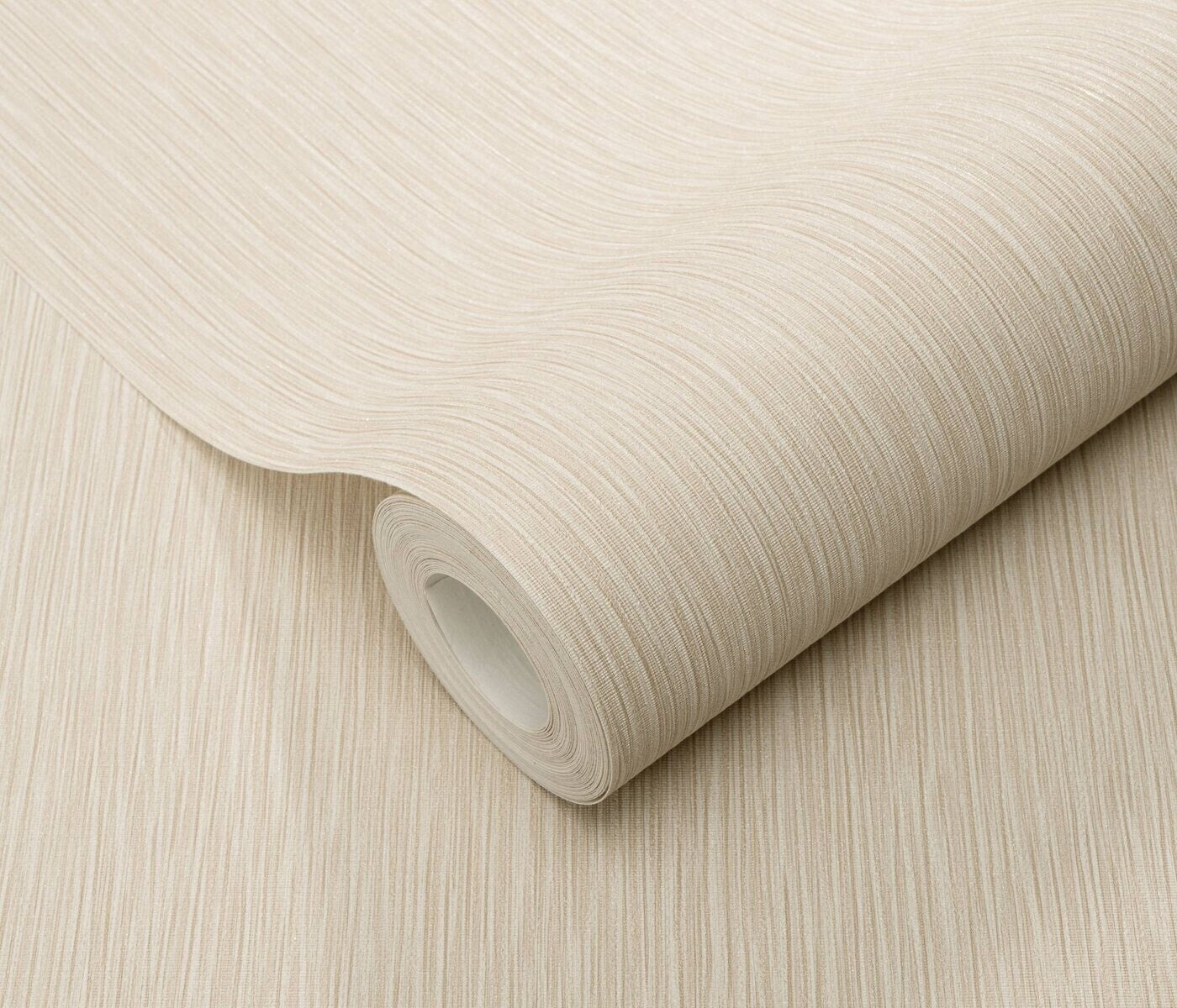 Erismann Fashion For Walls 4 10376-02 wallpaper close-up of rolled sample with fine vertical texture.