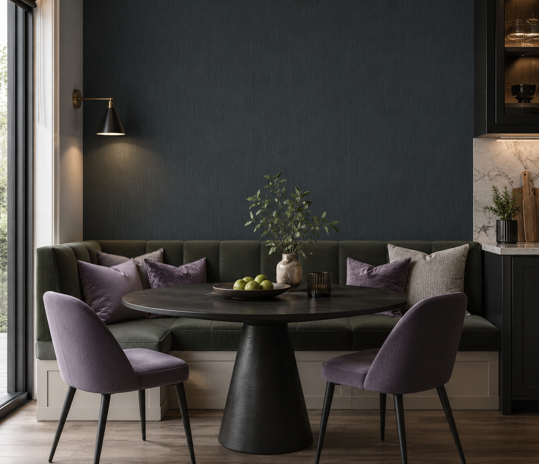 Erismann Fashion For Walls 4 10376-15 black linen-effect textured wallpaper