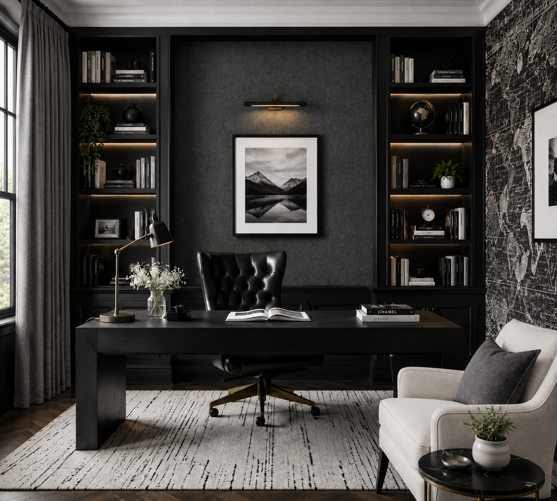 Erismann Fashion For Walls 4 10377-15 matte black plaster-effect non-woven wallpaper