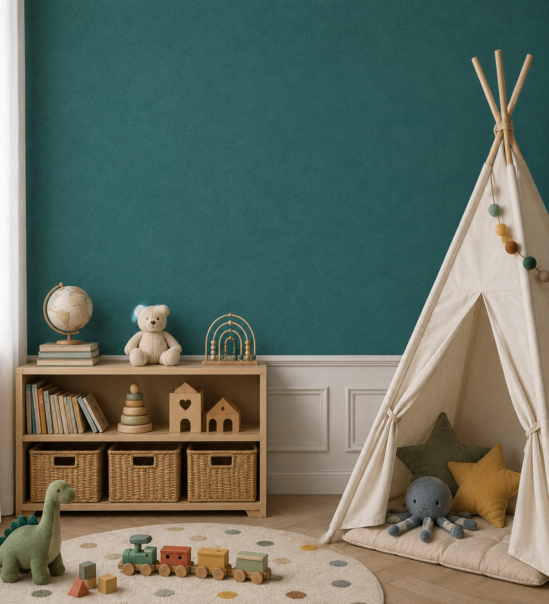 Erismann Fashion For Walls 4 10377-19 plain green textured non-woven wallpaper