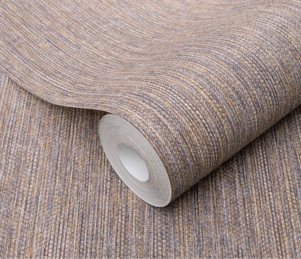 Erismann Forest Dreams 10559-22 wallpaper rolled wallpaper with textured horizontal striations in muted beige and blue tones.