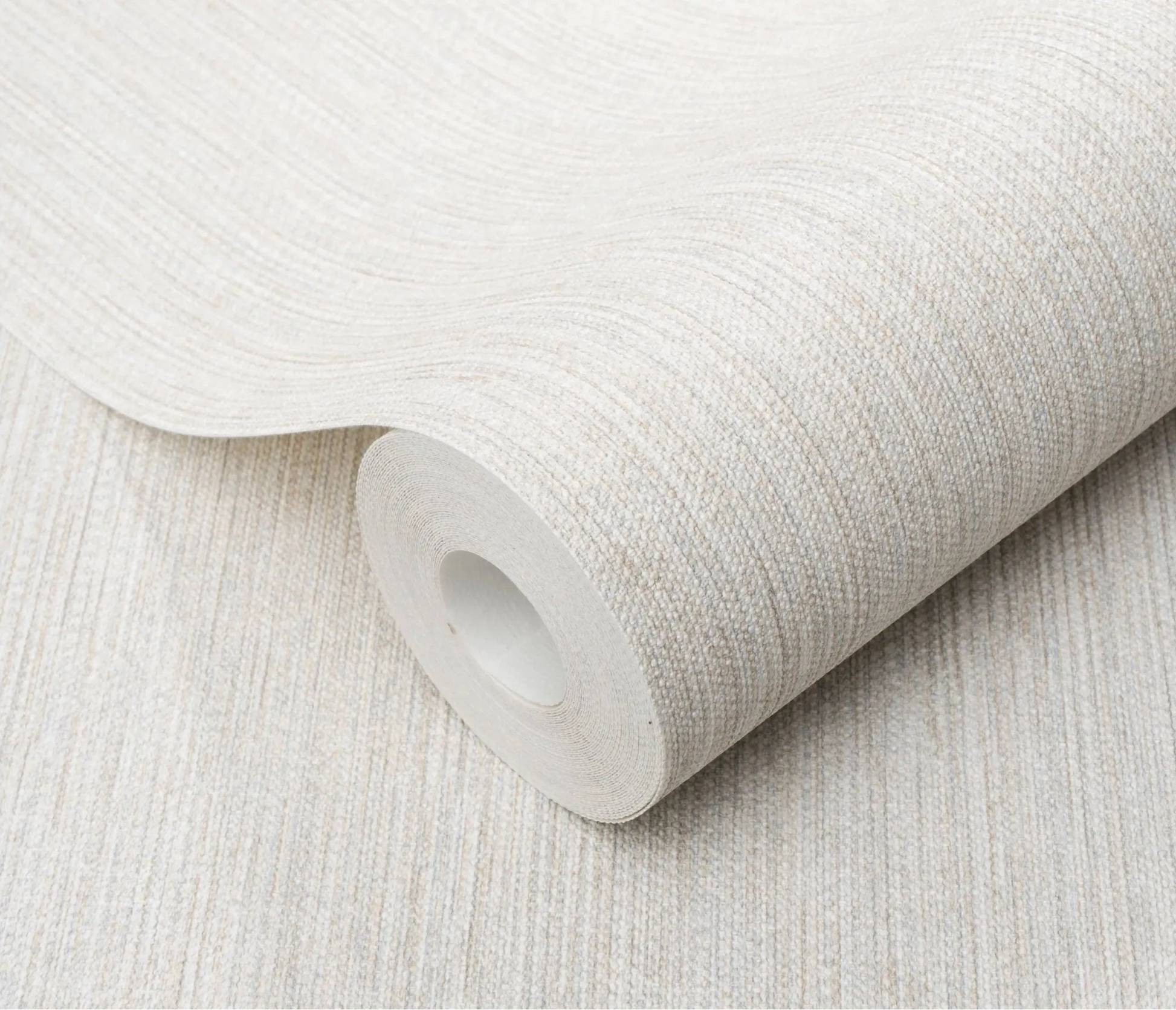 Erismann Forest Dreams 10559-37 wallpaper roll close-up with pale woven texture and subtle vertical grain lines.