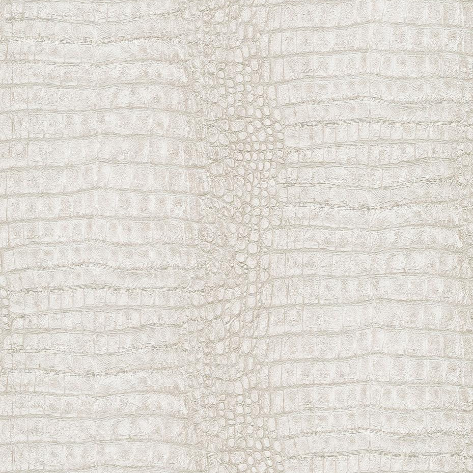 Erismann Forest Dreams 10560-02 warm beige crocodile-embossed non-woven wallpaper.