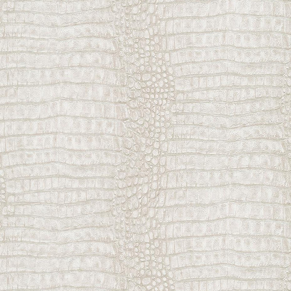 Erismann Forest Dreams 10560-02 warm beige crocodile-embossed non-woven wallpaper.