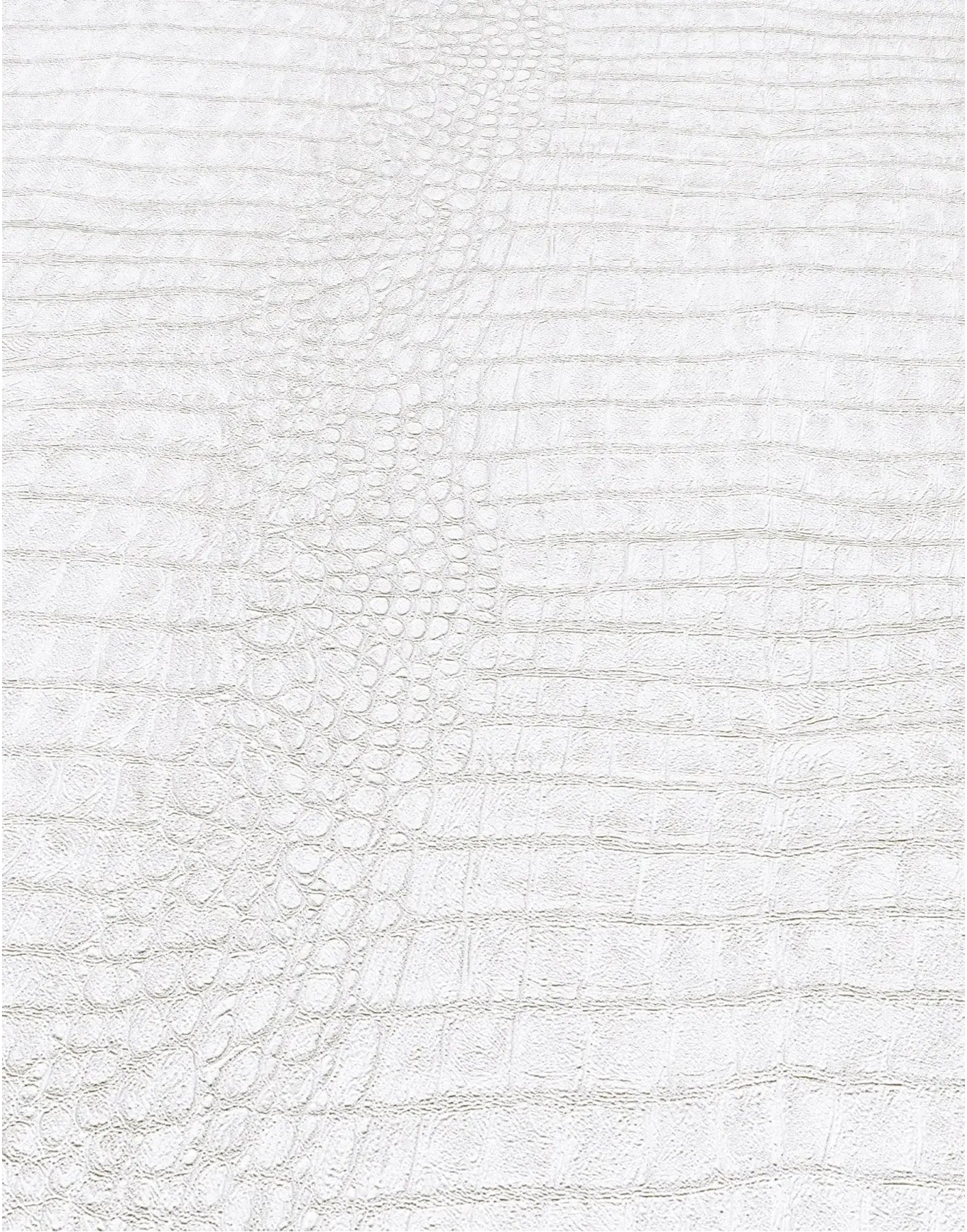 Erismann Forest Dreams 10560-10 wallpaper with white embossed crocodile skin texture and subtle raised scale detailing.