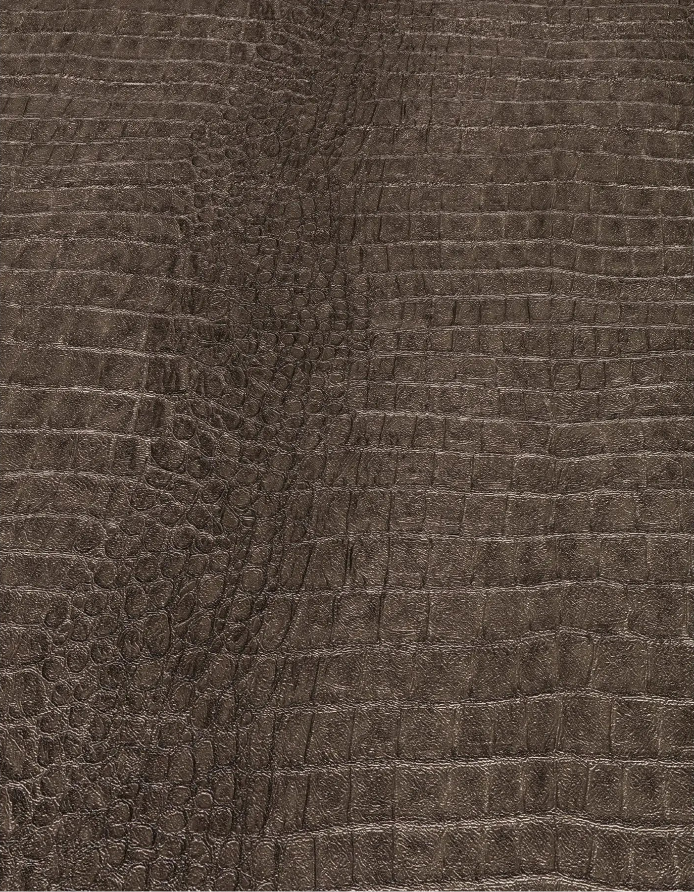Erismann Forest Dreams 10560-11 wallpaper dark embossed crocodile skin texture with rectangular scales and a pebbled central strip.
