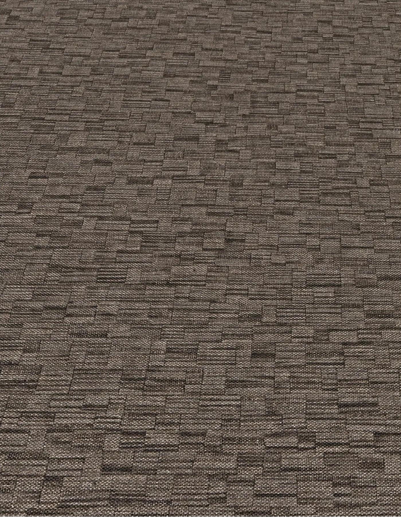 Erismann Forest Dreams 10562-11 wallpaper close-up of taupe woven texture with irregular stacked rectangular block pattern.