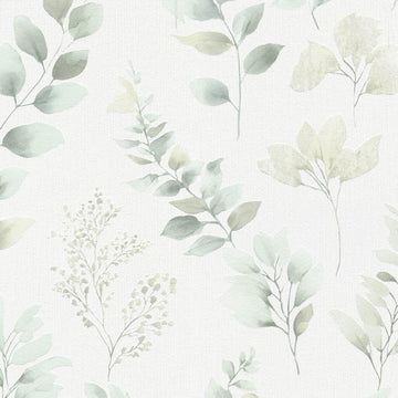 Erismann Moments 26 10579-07 sage green leafy botanical non-woven wallpaper