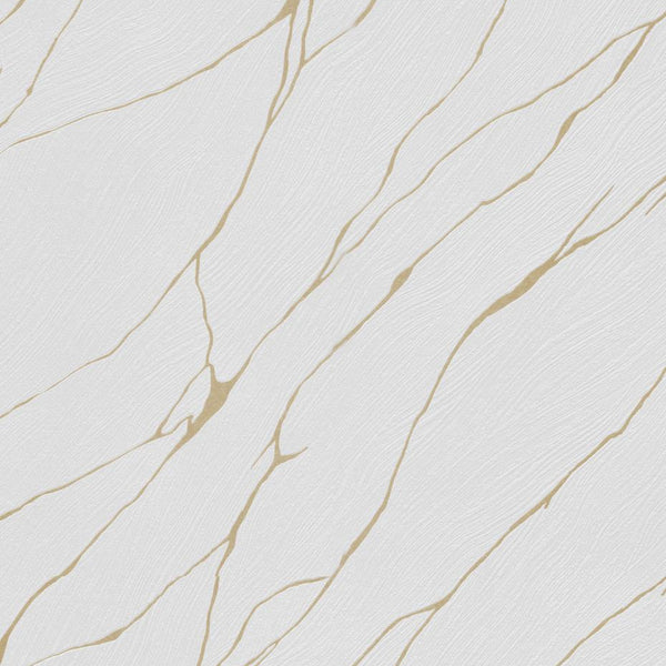 Erismann Opus 10440-31 wallpaper in soft white with warm beige stone-vein lines and subtle embossing