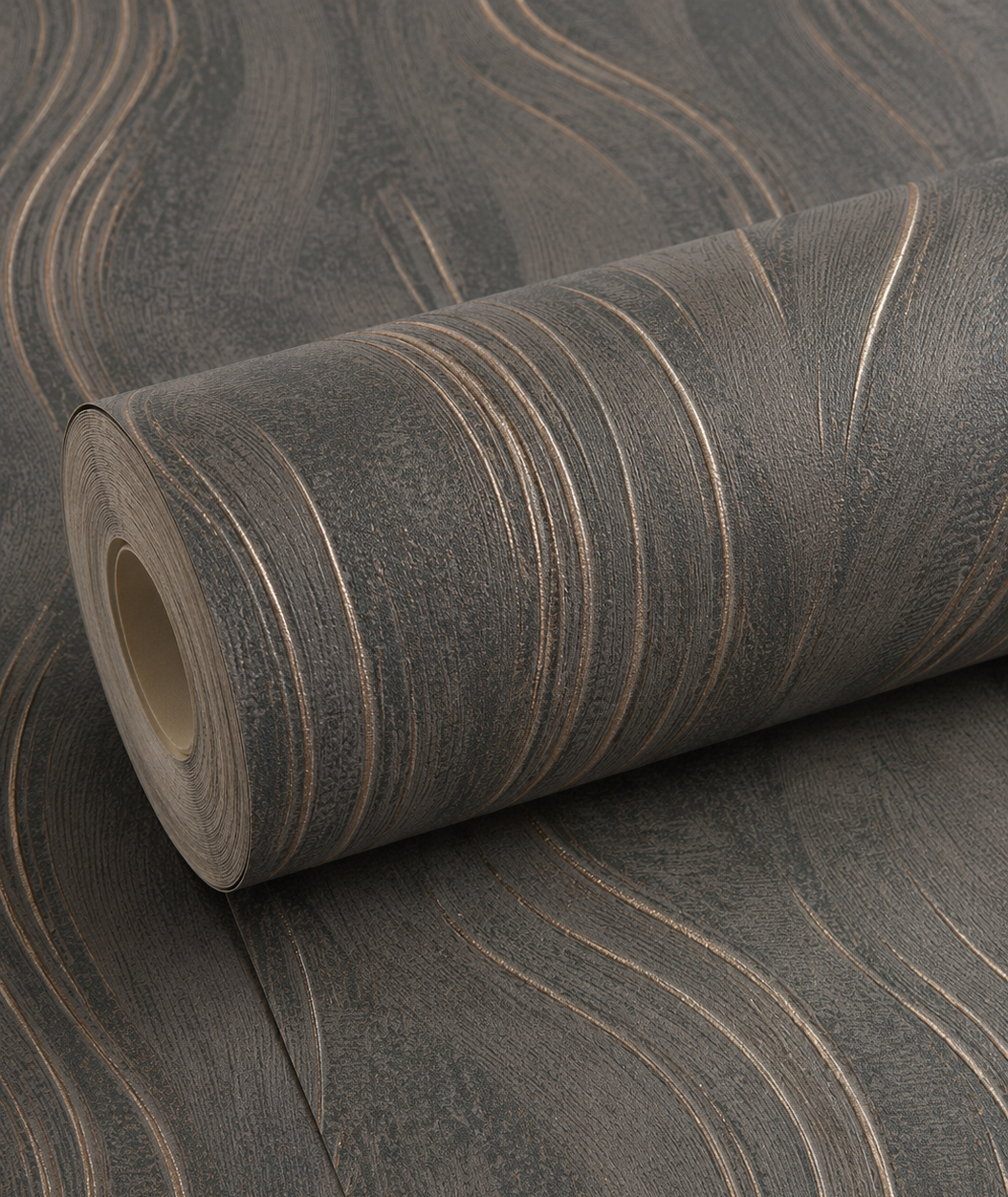 Roll of textured Erismann 10456-11 wallpaper with wavy pattern
