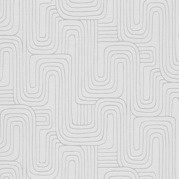 Erismann Opus 10461-31 light grey curved geometric embossed non-woven wallpaper