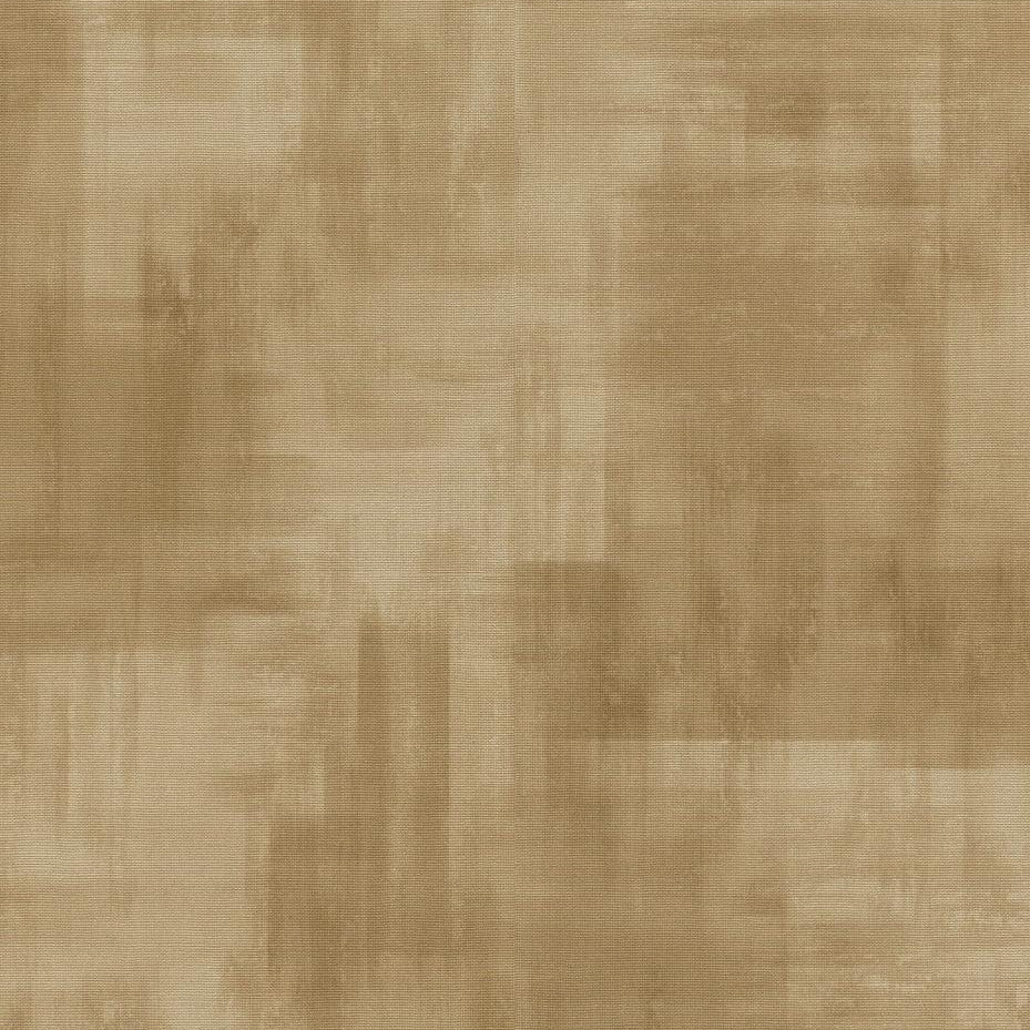 Erismann Elysium abstract wallpaper with layered block textures in warm beige, brown, and soft gold tones, creating a subtle earthy modern look.