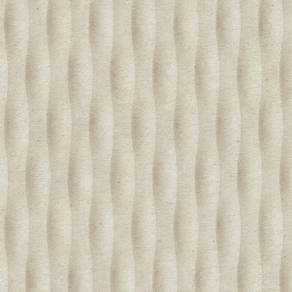 Erismann Fashion for Walls 5 textured stripe wallpaper with soft vertical lines in beige, white, and gray tones creating a subtle modern look.