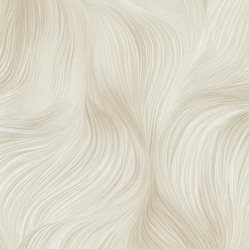 Erismann Fashion for Walls 5 abstract wave wallpaper with soft flowing lines in white, beige, and gray tones, creating a calm modern textured look.
