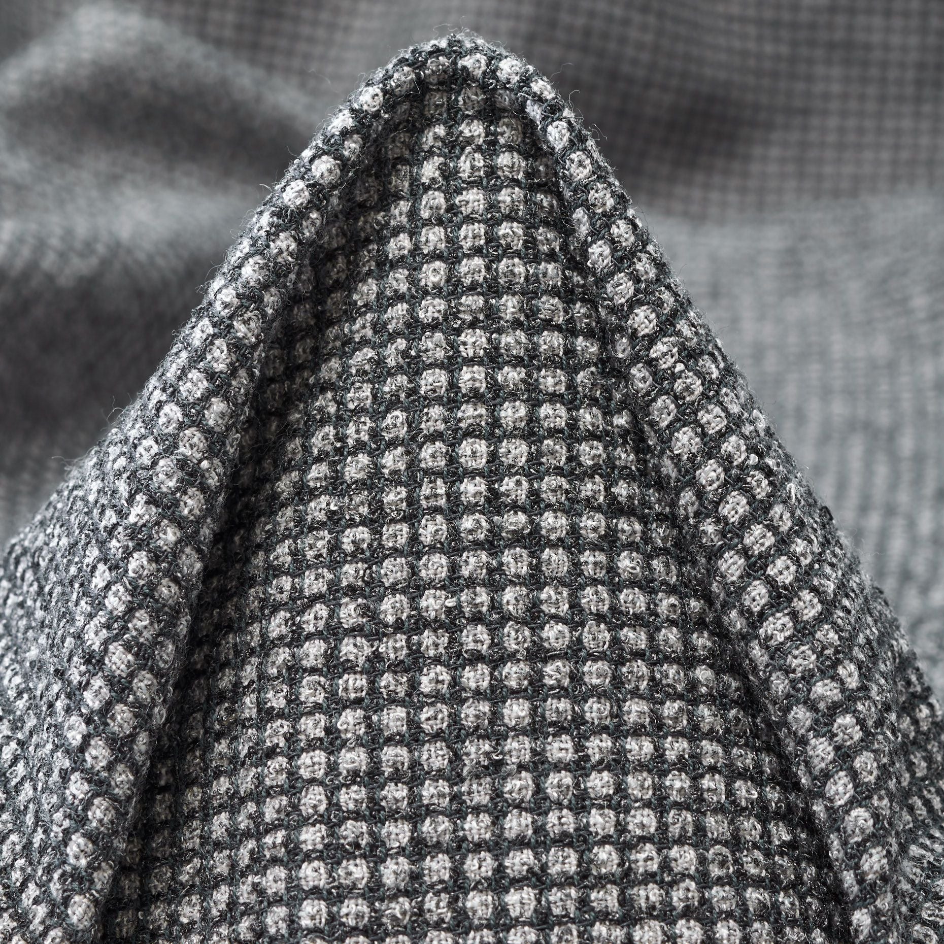 Boucle Charcoal Viscose Wool Blend