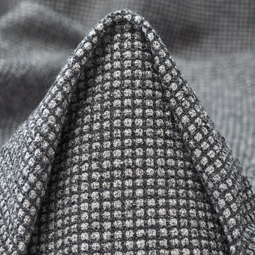 Boucle Charcoal Viscose Wool Blend