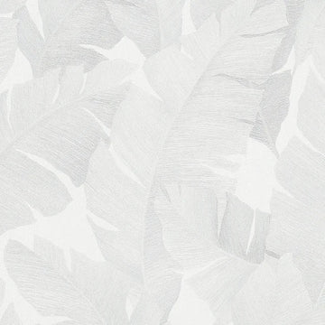 Marburg Avalon 31623 light grey palm leaf wallpaper on a soft white background