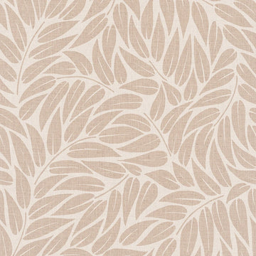 Marburg Boho 35795 beige leafy wallpaper with a linen-look texture