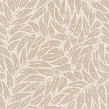 Marburg Boho 35796 beige leafy wallpaper with a linen-like texture