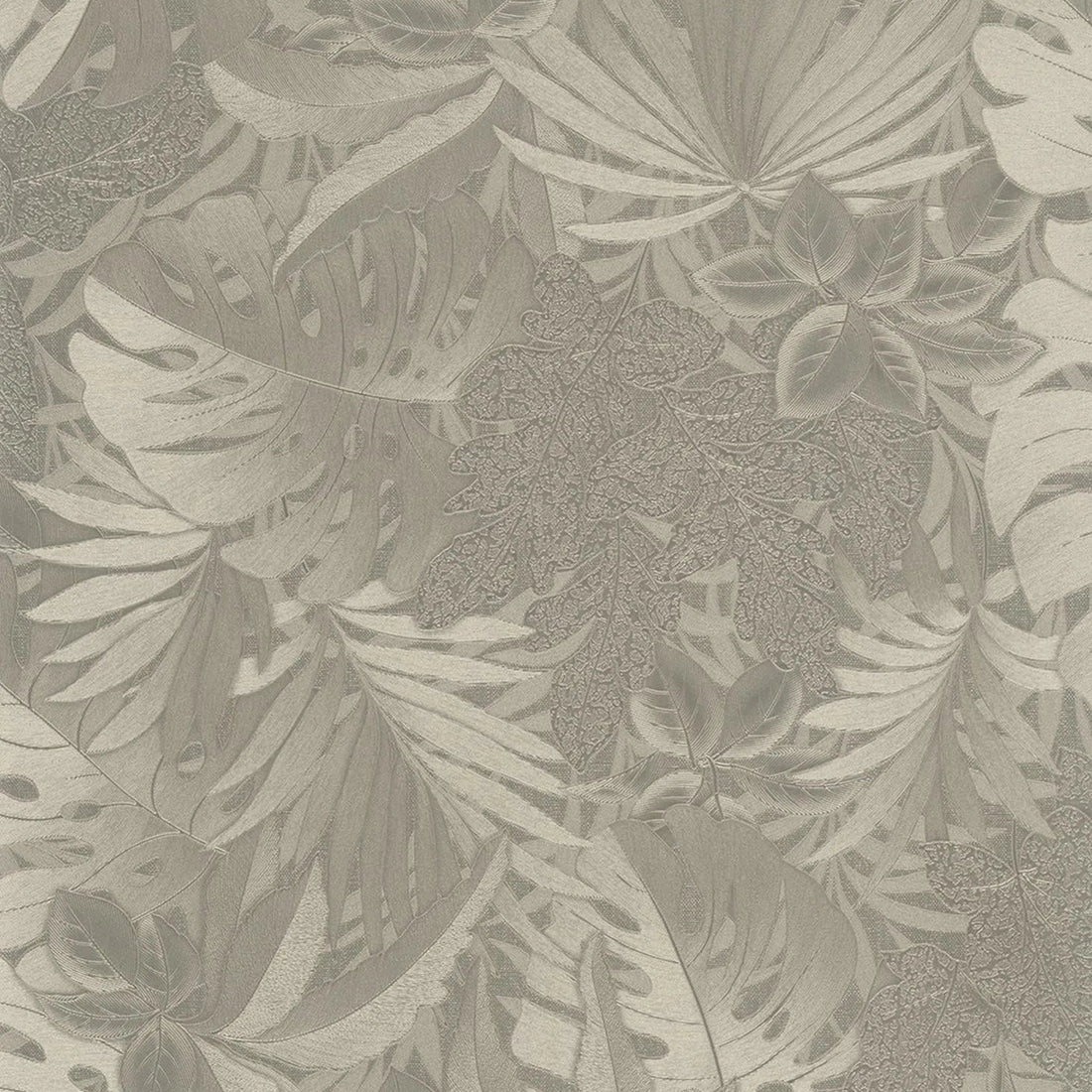 Marburg Botanica 33303 wallpaper with layered leafy botanical pattern in warm neutral beige.