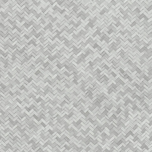 Marburg Botanica 33314 light grey geometric lattice woven-look wallpaper