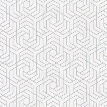 Marburg City Glam 32607 light grey geometric wallpaper on soft white