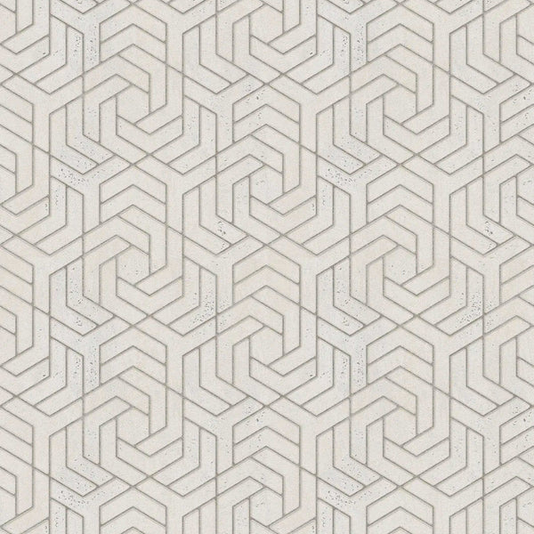 Marburg City Glam 32608 cream geometric wallpaper with subtle stone-effect linework