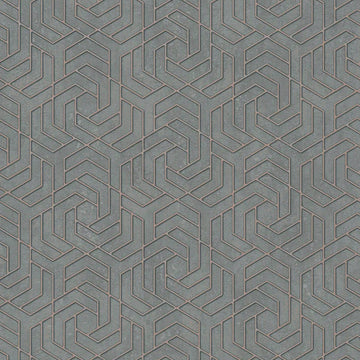 Marburg City Glam 32609 geometric grey wallpaper with polygonal lattice on a stone-like ground.