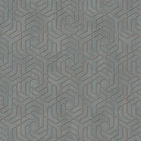Marburg City Glam 32609 geometric grey wallpaper with polygonal lattice on a stone-like ground.