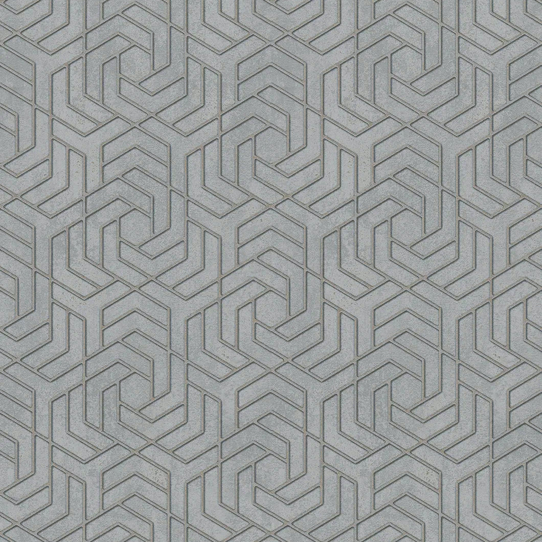 Marburg City Glam 32610 grey geometric wallpaper with a stone-effect polygonal pattern