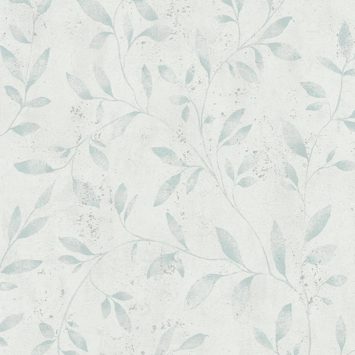 Marburg City Glam 32631 wallpaper with soft white ground and subtle vine leaves.