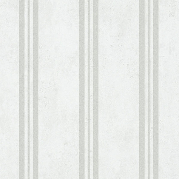 Marburg City Glam 32635 soft white wallpaper with pale grey vertical stripes and subtle plaster texture