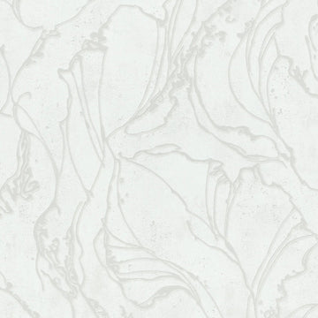 Marburg City Glow 34251 wallpaper with soft-white ground and light grey oversized leafy linework.