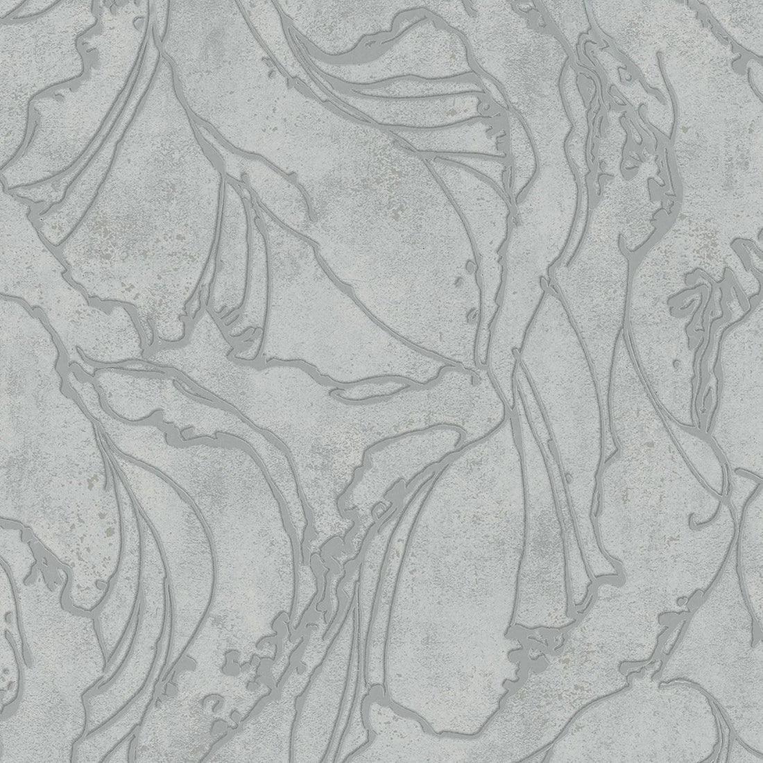 Marburg City Glow 34254 light grey abstract plaster-effect wallpaper with flowing embossed lines.