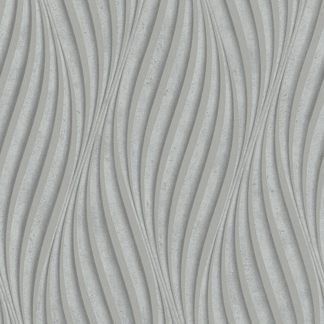 Marburg City Glow 34261 in neutral grey with undulating geometric wave stripes on a non-woven substrate