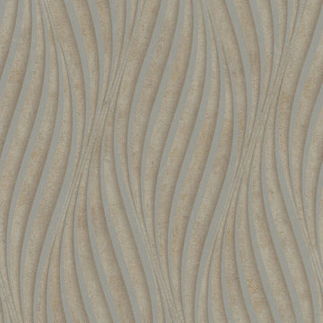 Marburg City Glow 34262 wave pattern wallpaper in warm taupe and grey