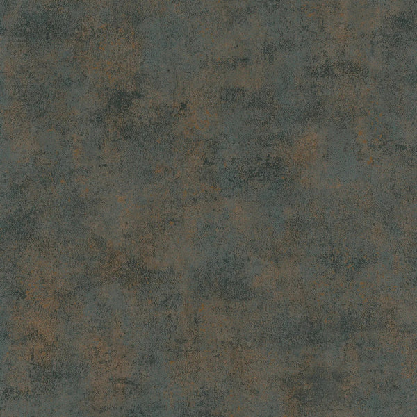 Marburg City Glow 34270 deep olive concrete-look wallpaper with copper patina