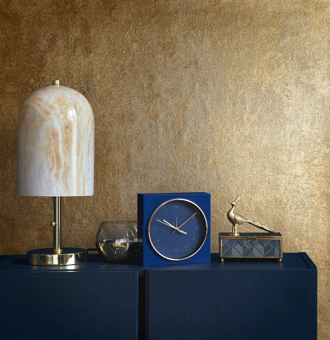 Marburg City Glow 34280 soft gold plaster-effect textured wallpaper