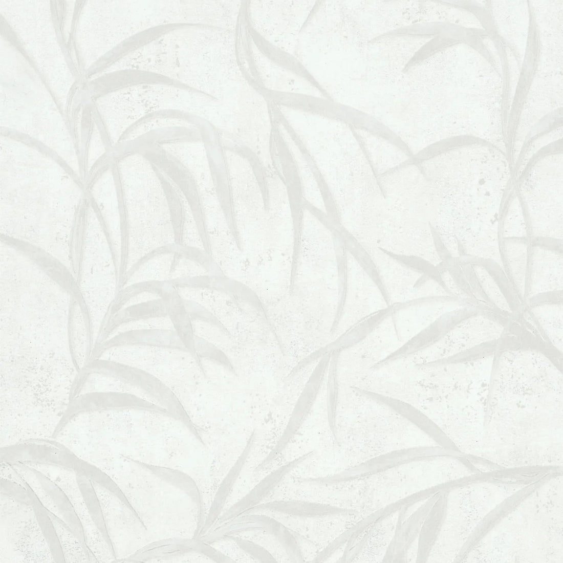Marburg City Glow 34283 wallpaper in soft white with subtle leafy pattern over a concrete-look texture.