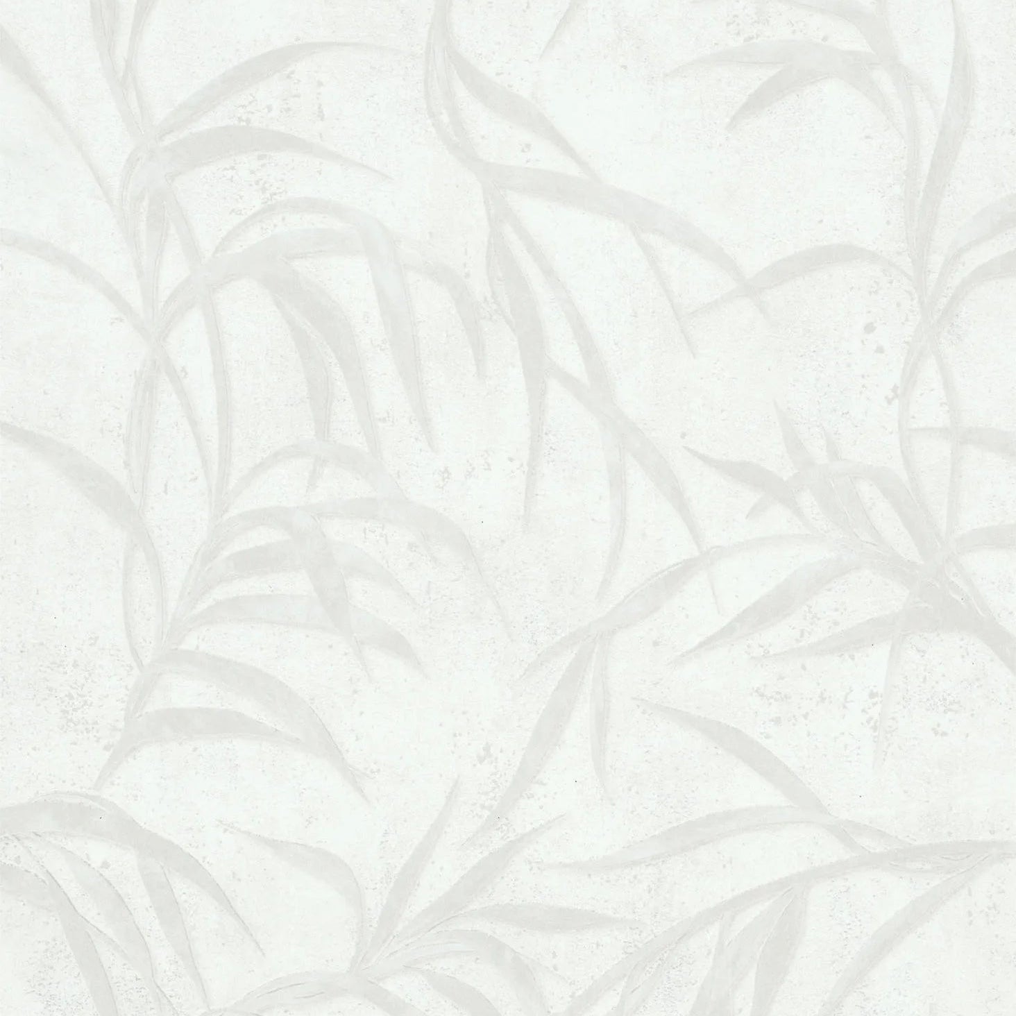 Marburg City Glow 34283 wallpaper in soft white with subtle leafy pattern over a concrete-look texture.