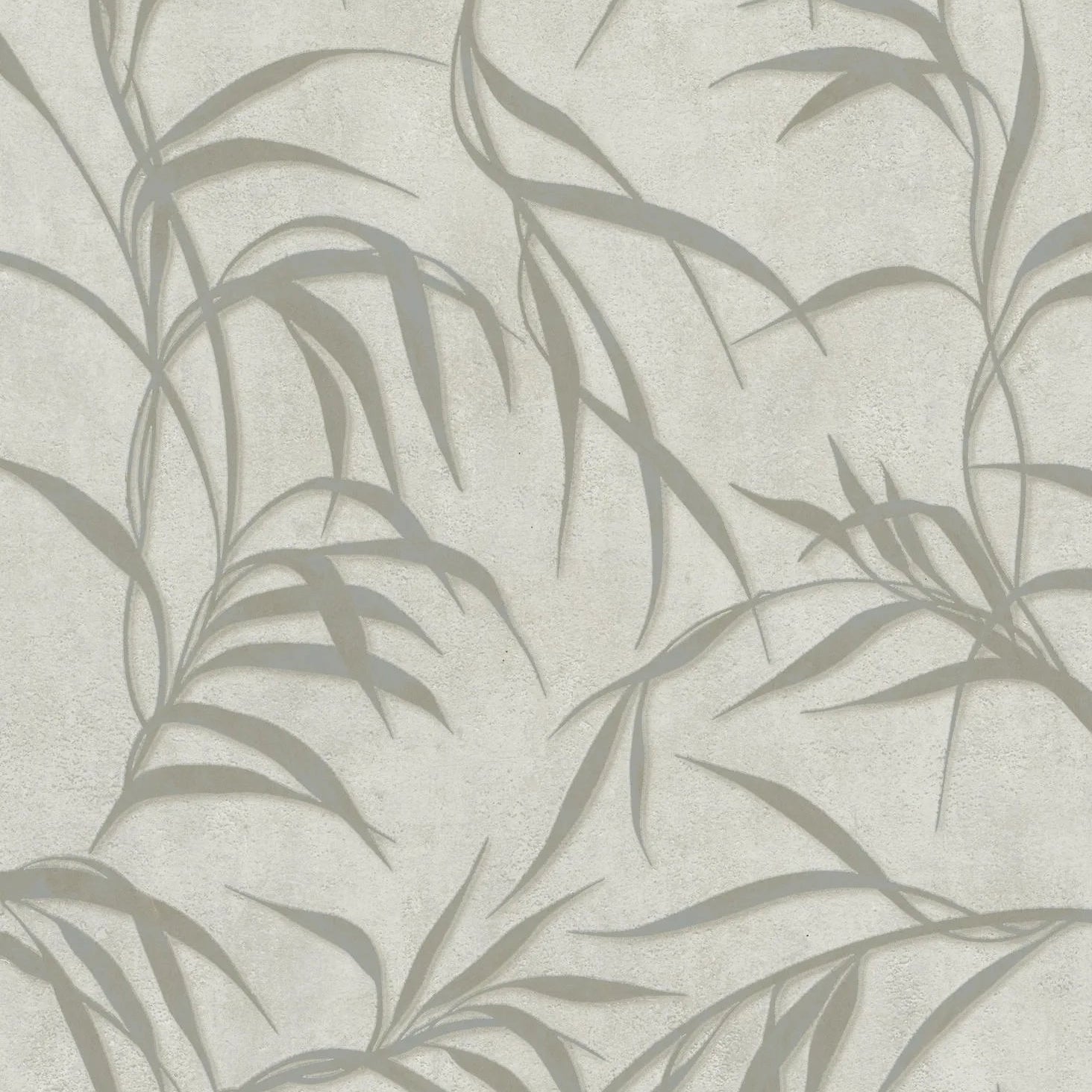 Marburg City Glow 34284 beige leafy wallpaper with concrete-look background