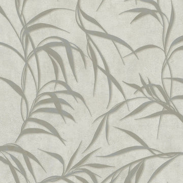 Marburg City Glow 34284 beige leafy wallpaper with concrete-look background