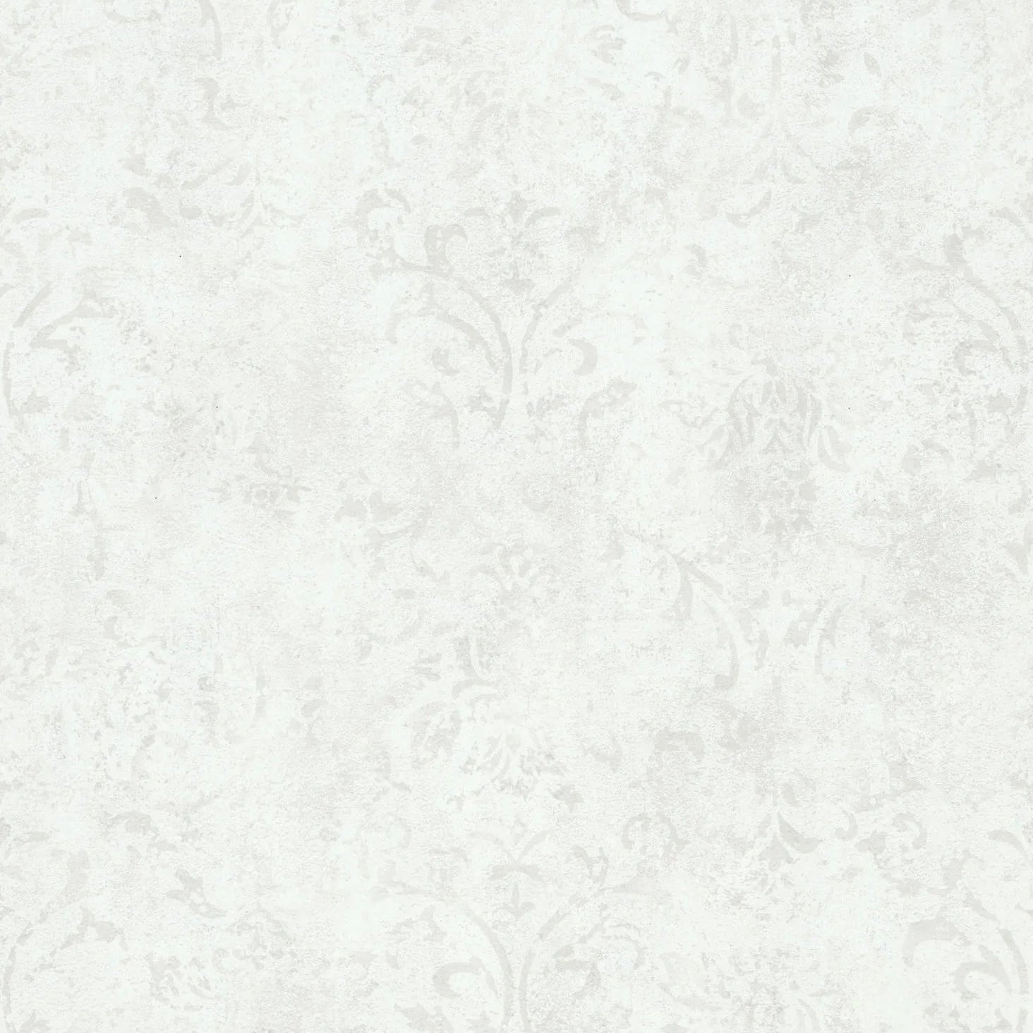 Marburg City Glow 34290 wallpaper in soft white with a subtle ornamental concrete effect.